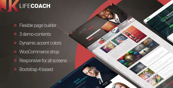 Life Coach – Public Speaker Personal Page WordPress theme