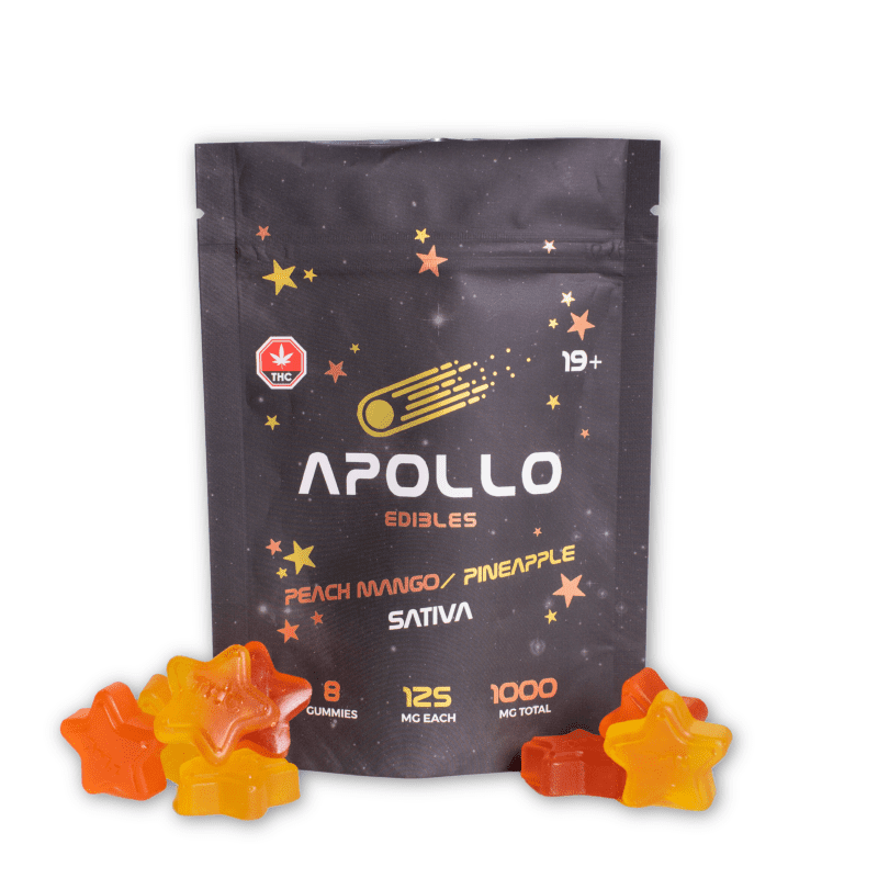 Apollo Edibles – Sativa Peach Mango/Pineapple Shooting Stars [1000mg]
