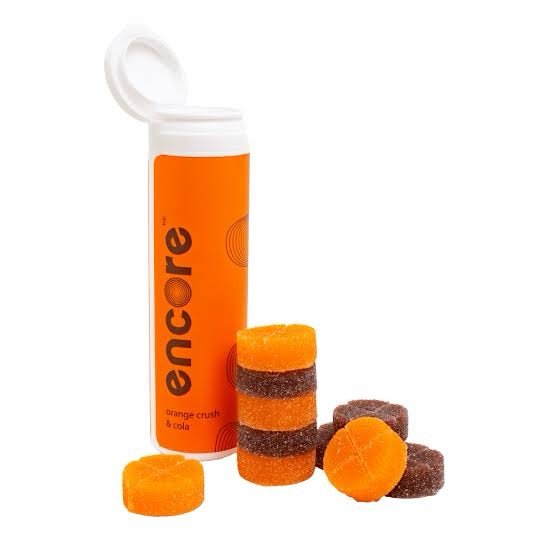ENCORE – Infused Orange Crush and Cola Edibles 600mg product packaging