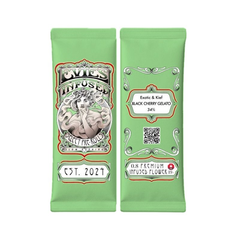 EVIE'S - Hybrid Kief Infused Pre Roll Black Cherry Gelato [0.7g]