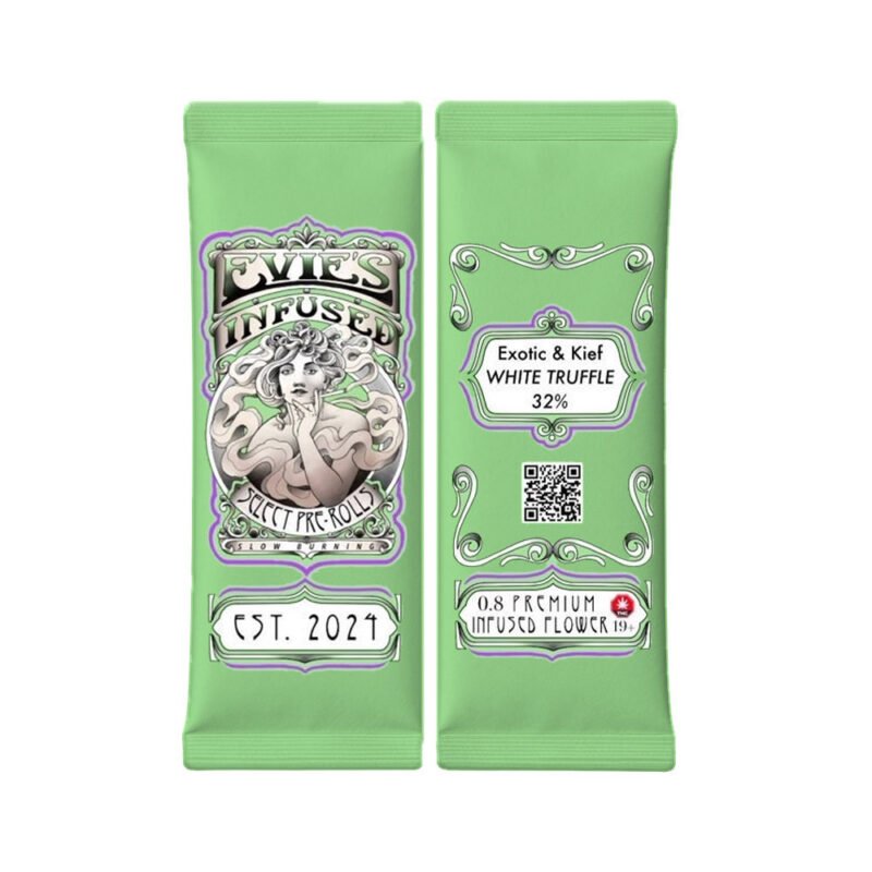 EVIE’S – Hybrid Kief Infused Pre Roll White Truffle 0.8g cannabis flower buds