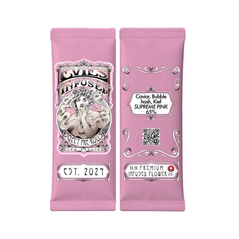 EVIE’S – Indica Caviar, Hash & Kief Infused Pre Roll El Jefe 0.8g cannabis flower buds