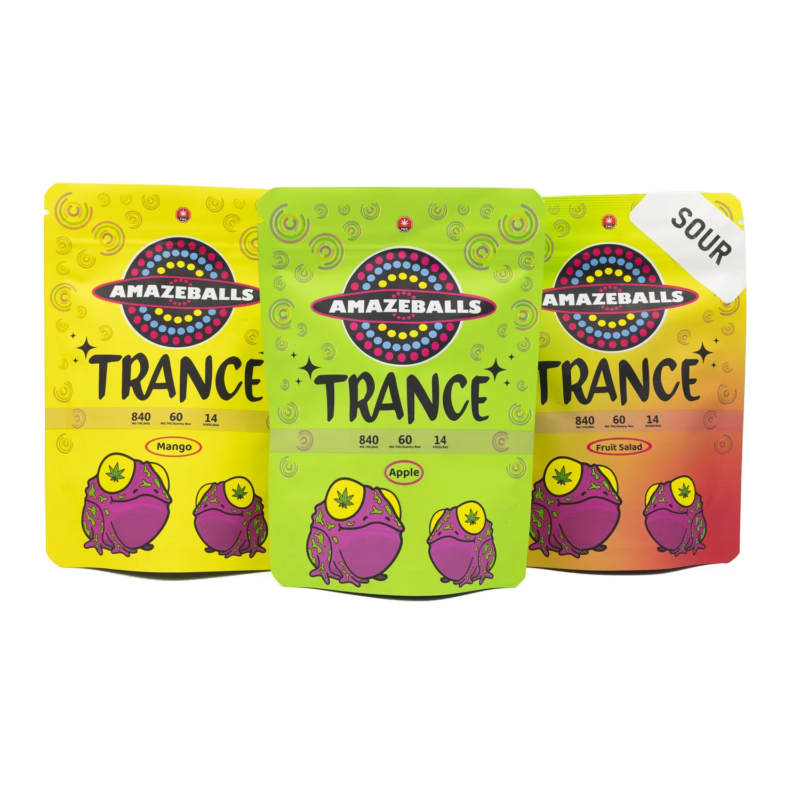 AMAZEBALLS - Trance THC Sour Infused Gummies [840mg]