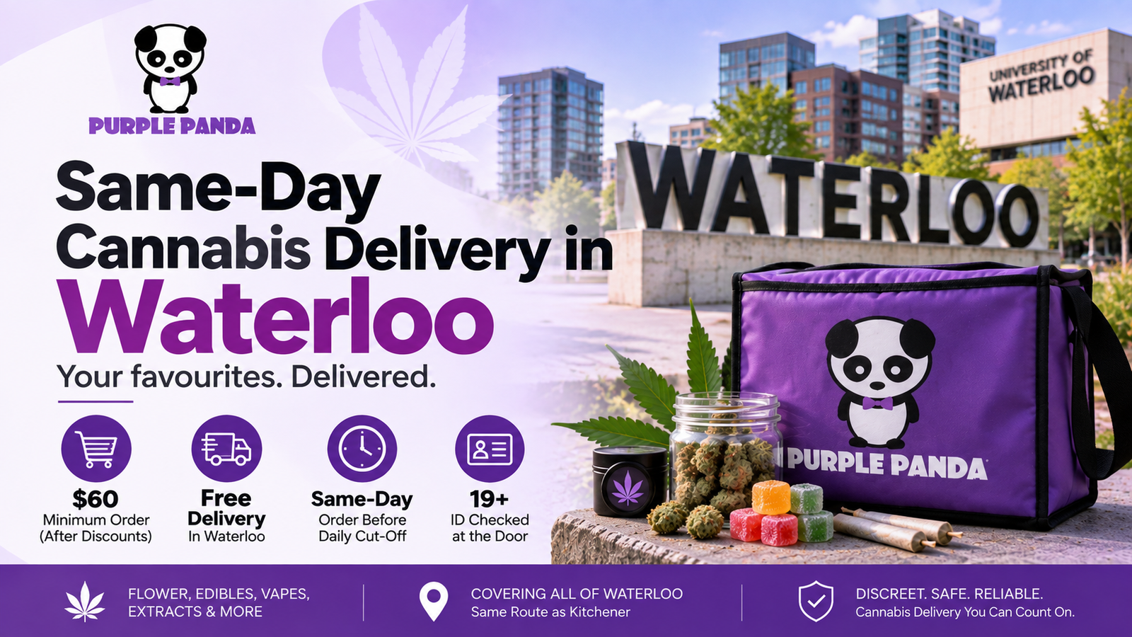 Weed Delivery in Waterloo: Areas, Timing and Minimums