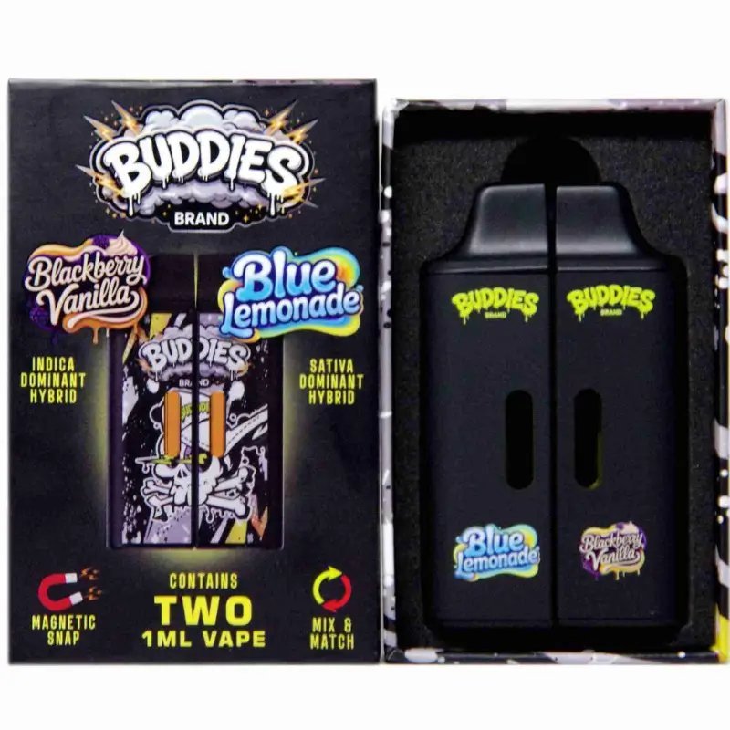 NEW BUDDIES By Straight Goods 2g THC – Dual Chamber Magnetic Snap product packaging